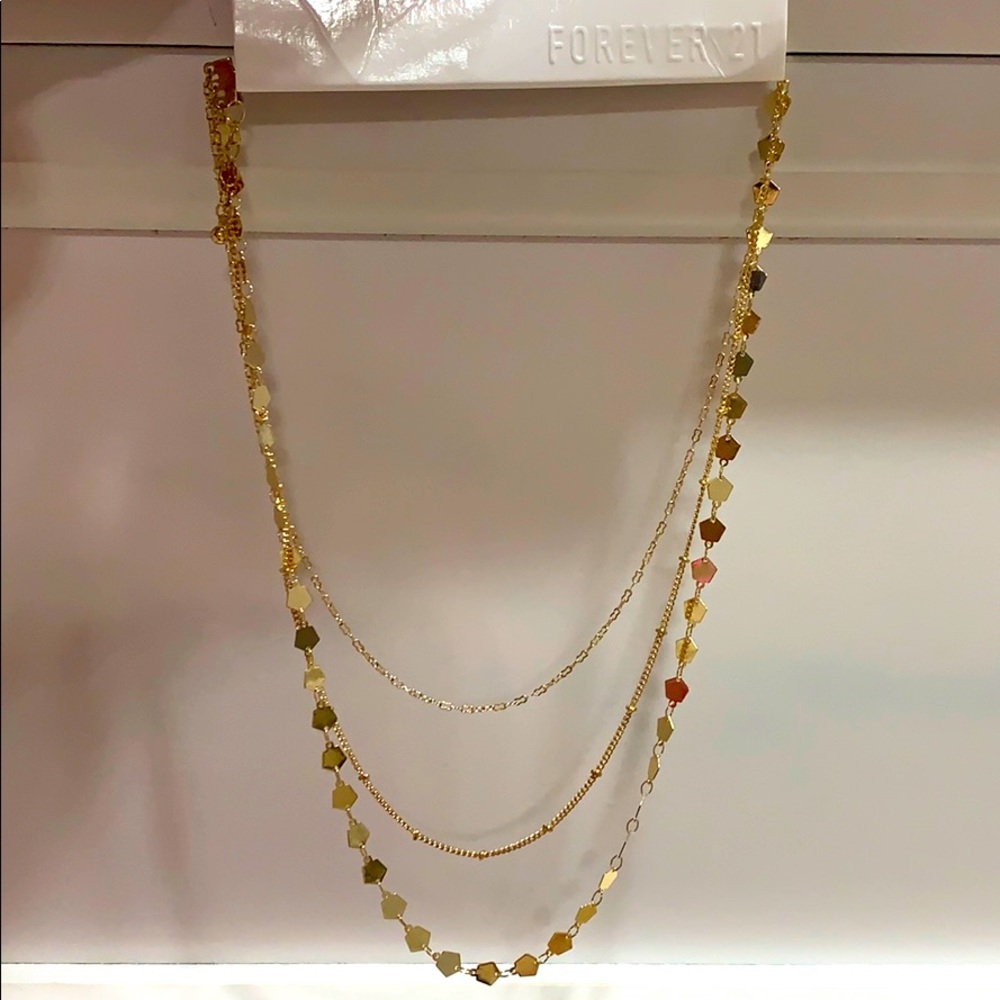 Gold layering necklace
